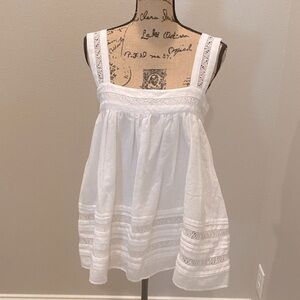 Mi Golondrina Lila Blanca Nieve White Blouse Top S NWT